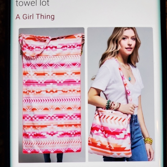 A Girl Thing Other - Boho Ethnic Bag 🎒 Convertible Beach Towel ⛱️
